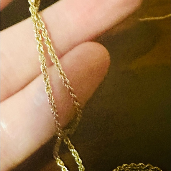 10K Solid real gold rope chain necklace diamond cut 20 inch unisex - Picture 7 of 7